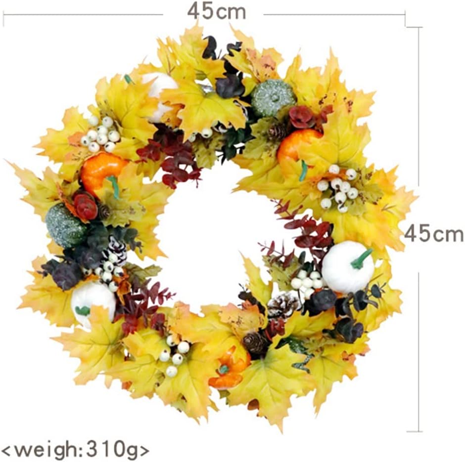 Maple Wreath Autumn Harvest Festival Door Hanging Wreath Festive Window Decoration