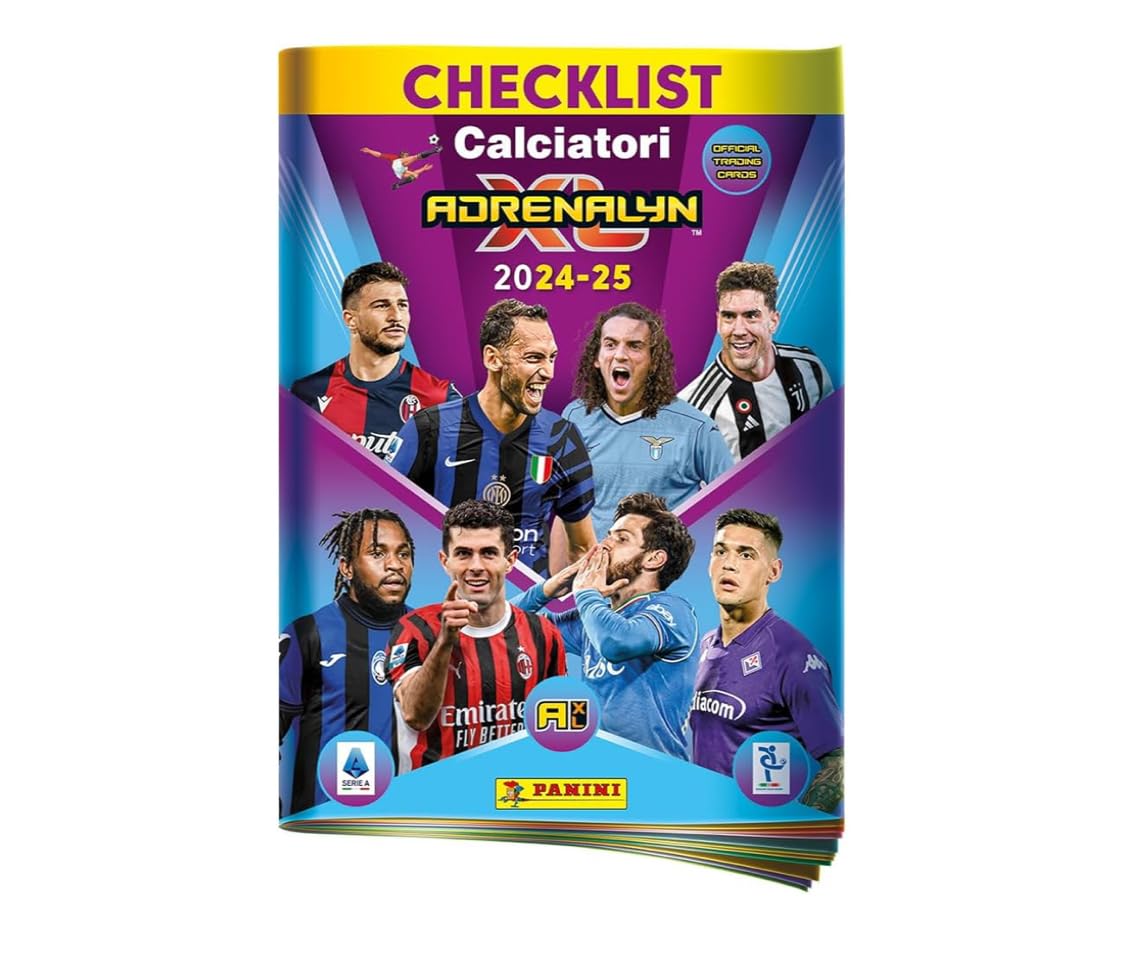 RACCOGLITORE ALBUM STARTER PACK CON 4 BUSTINE DI CARD ADRENALYN XL 2024/2025 CALCIATORI PANINI + 3 LIMITER EDITION + ...