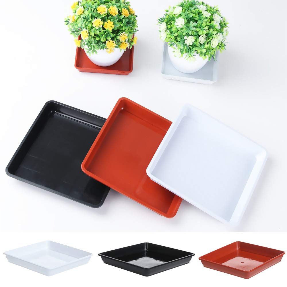 10pz Sottovasi Fioriere - Plastica Quadrato Gocciolatoio Fioriera