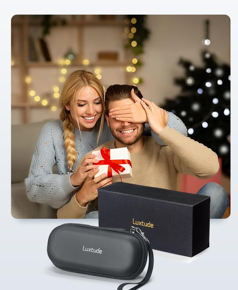 Luxtude Double Glasses Case Hard Shell, Double Eyeglass Case Dual Sunglasses Cases, Travel Sunglasses Organizer for Women Men - Image 8