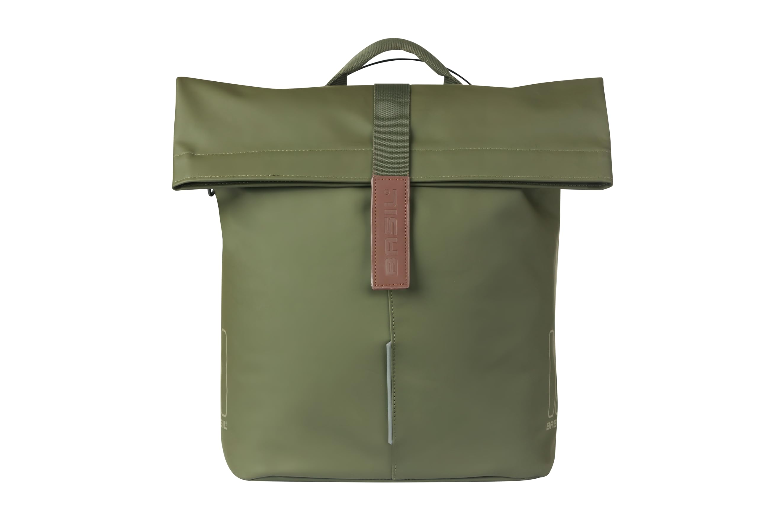 Basil City Bike Shopper MIK - 14-16L, brązowy, wodoodporny, w zestawie system MIK Studs, idealny do miasta i zakupów