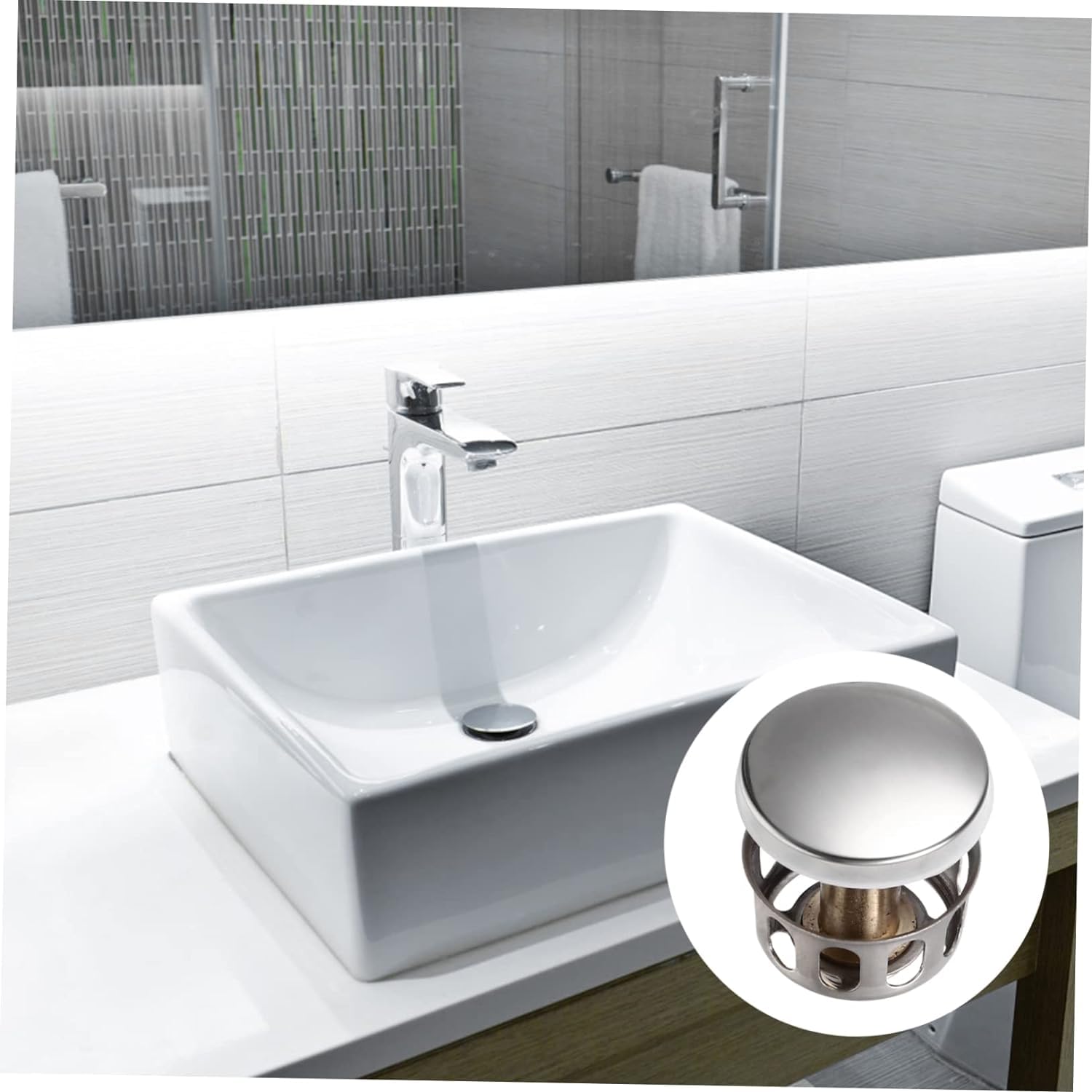 Tapón de filtro de baño, 4 piezas Colador Filtro de drenaje Filtro de drenaje anti obstrucción Accesorio for fregadero de cocina Tapón de drenaje for fregadero Tapón de drenaje de rebote for fregadero