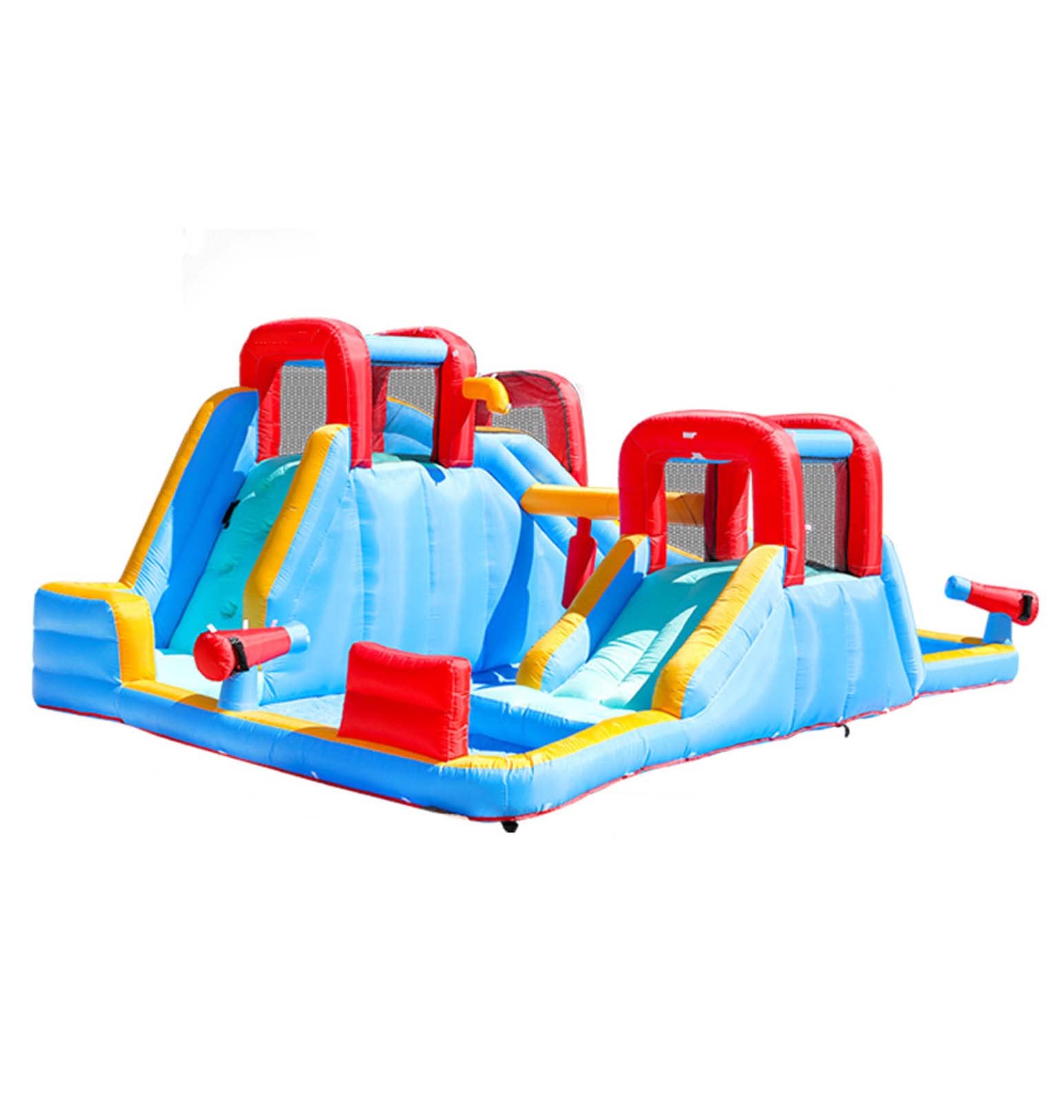 Castillo Hinchable Mega Hinchable, Parque acuático Extra Grande 6 en 1 con tobogán acuático, Piscina y Muro de Escalada