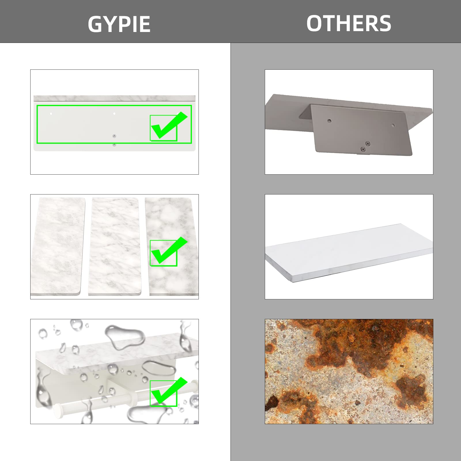 White Toilet Paper Holder with Shelf, New Upgrade Double Toilet Paper Holder with Storage, Marble Roll Toilet Paper Wall Mount for Bathroom Washroom