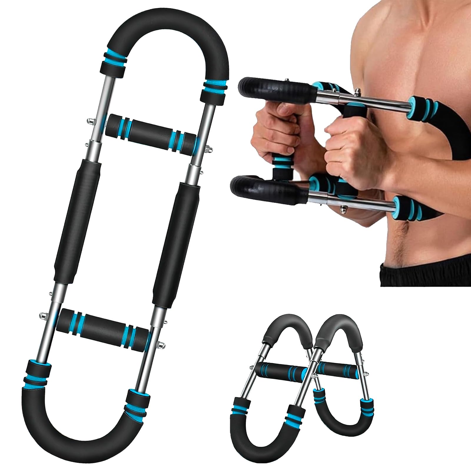 Twister Arm Trainer, Chest Exerciser for Men, Arm Trainer for Men, U-Shape Twister Arm Exerciser, Adjustable Chest Trainer Men, Arm Exercise Equipment, Shape The Perfect Body for Men Home Gym