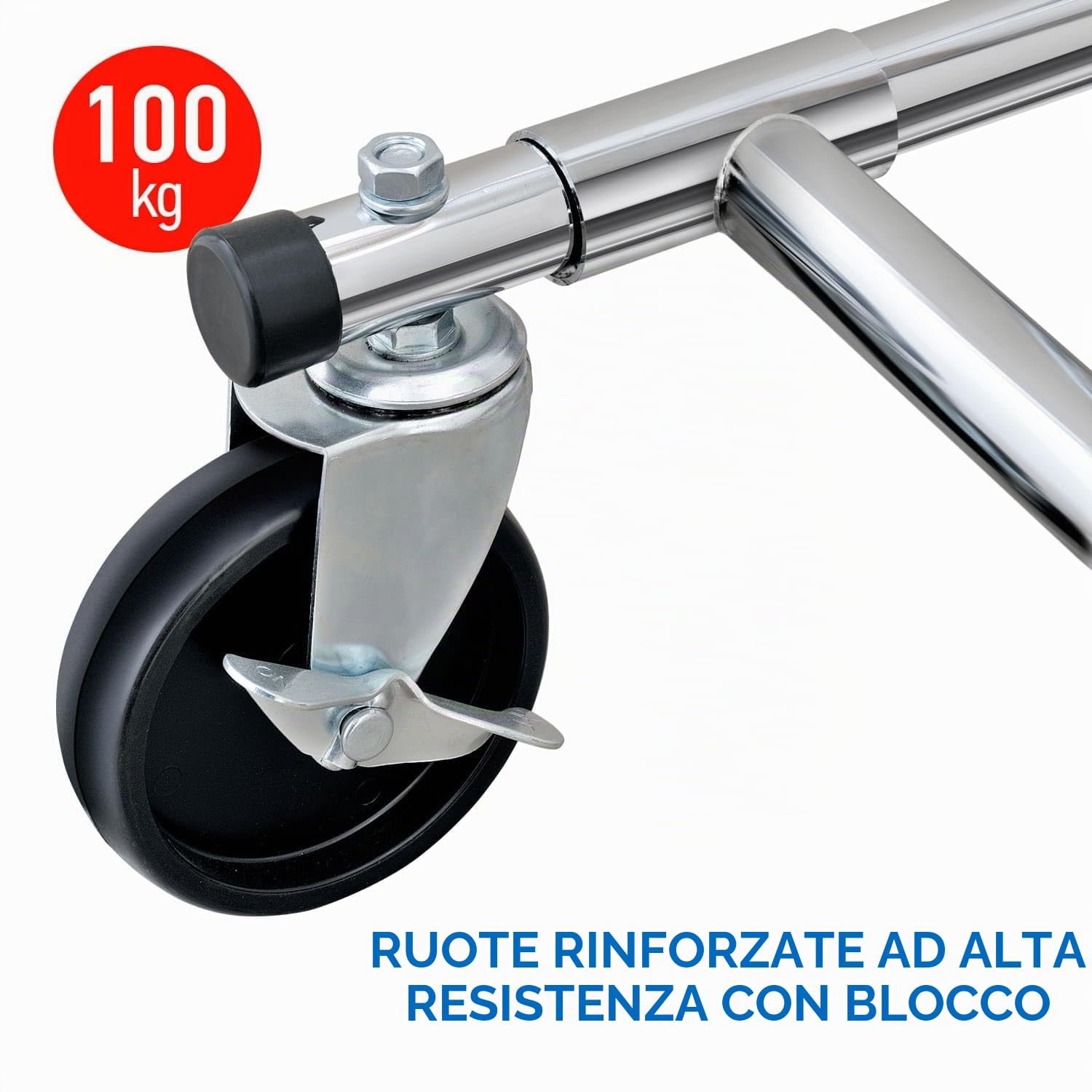 Tatkraft Darren - Stand Appendiabiti Robusto con Ruote, Portata fino 100kg