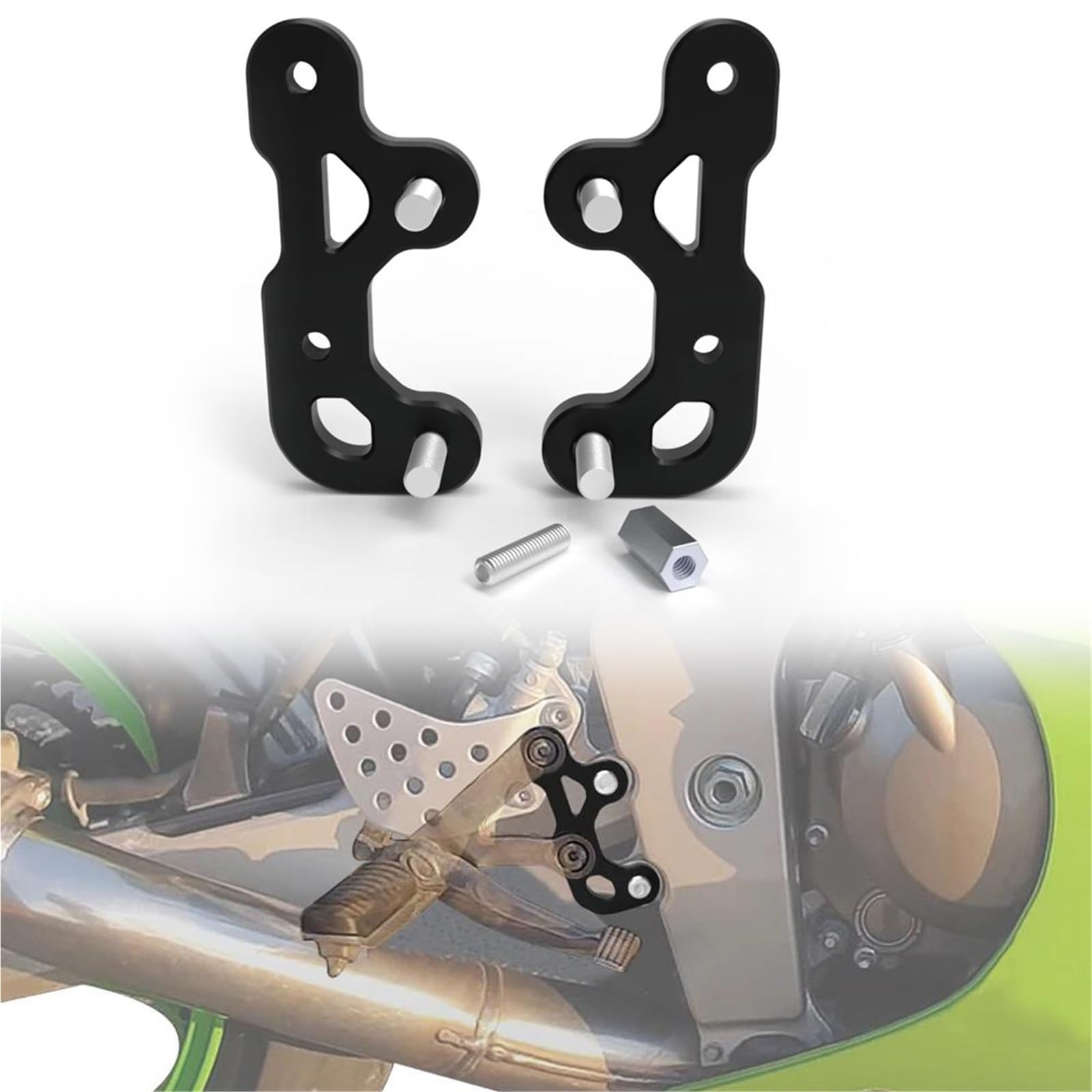 Kit de repose-pieds réglables Kawasaki pour éliminer le frottement des bottes plaques rehaussement