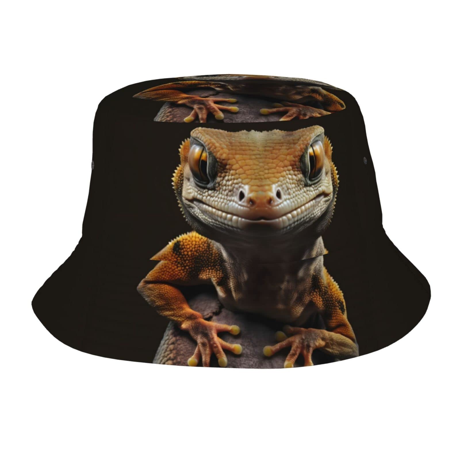 IUBBKI Gecko Lizard Gecko Lizard Bucket Hat Sun Cap, Fisherman Hat for Women Men Outdoor Fishing Hiking Camping Gardening