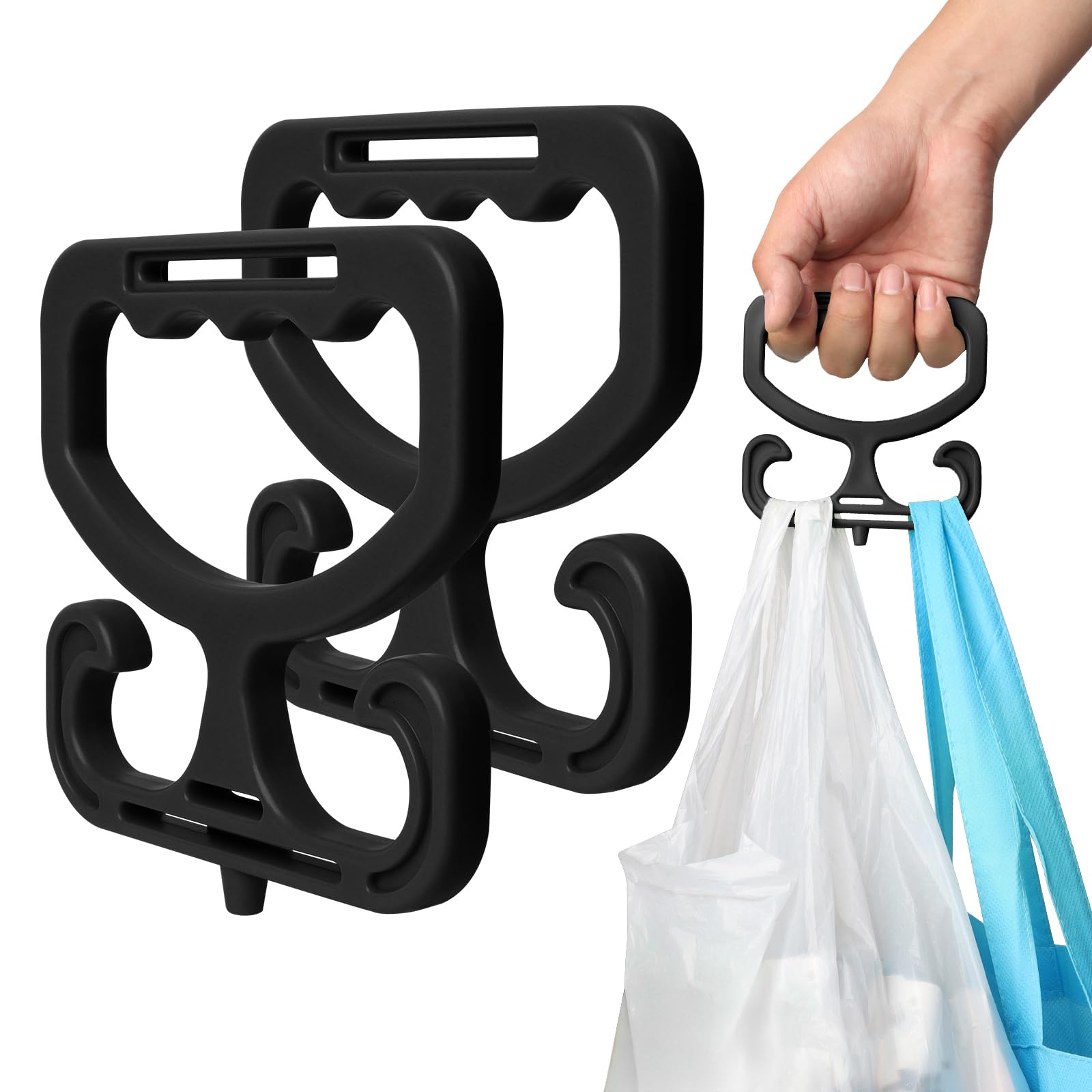 Sdoap Grocery Bag Carrier, 2 Pack Grocery Bag Holder Each Holds Up to 80lbs, Durable Heavy Duty Shopping Carrier Holder Comfortable Grip for Carrying