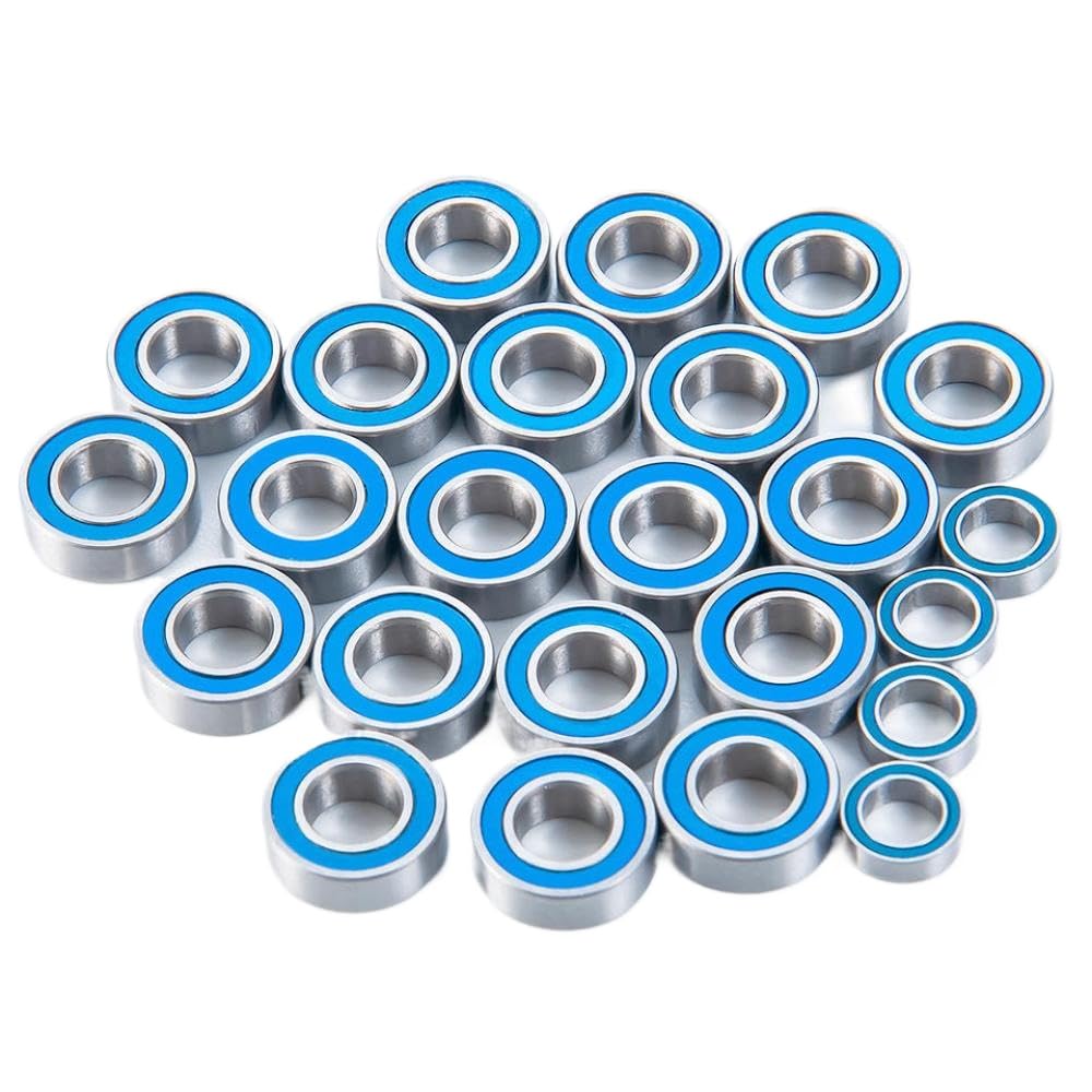 24Pcs Sealed Bearing Compatible with 1/10 Scale RC Models Wheel Hub Upgrade Parts Suitable Compatible with Clodbuster Type Vehicles