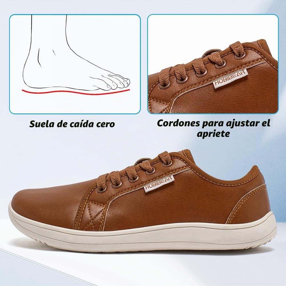 HOBIBEAR Zapatillas anchas minimalistas de moda para hombre y mujer, sin caída, ligeras y cómodas