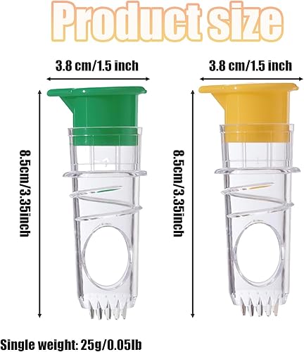 Miniatura 7 de Paquete de 2 mini exprimidores de limón, nuevo exprimidor de limón con tapa de rosca, exprimidor de limón portátil con filtro integrado, lima