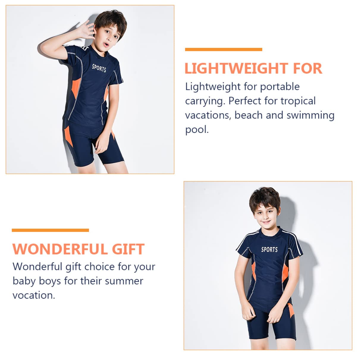 1 Set Costume Da Bagno In Nylon Pantaloni Da Nuoto Dropshipping Per Ragazzo