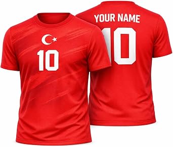 Personalized Turkey Soccer Jersey, Custom Name Number Turkiye Jersey, Turkish Soccer Jerseys for Men Women Fans 2026