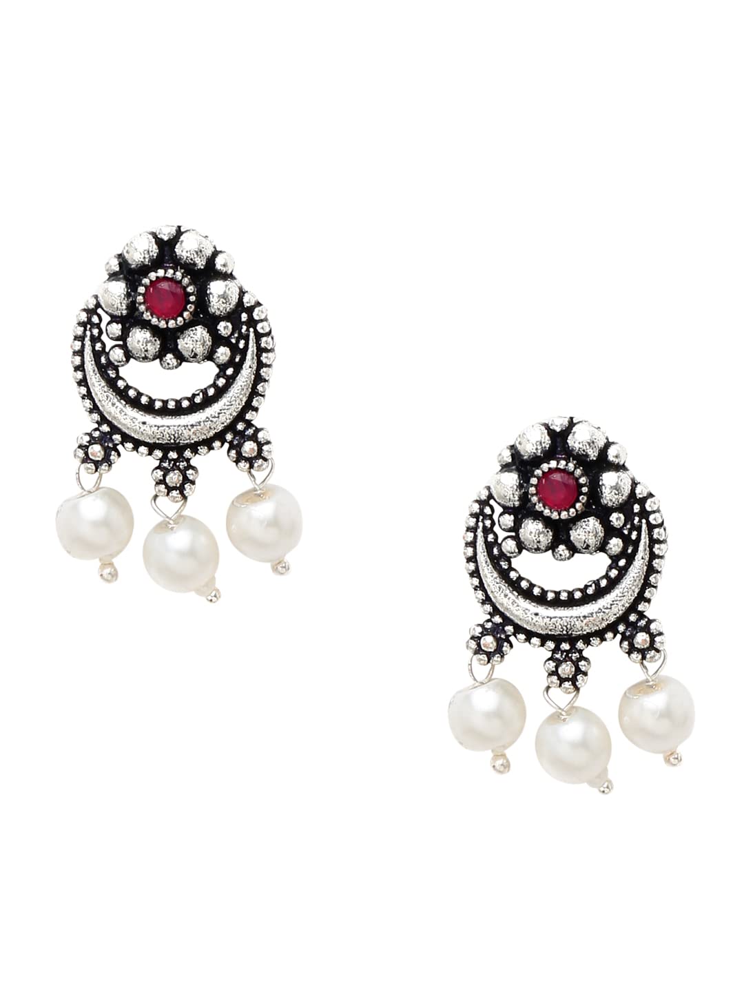 Oxidised Silver Necklace and Earrings Set