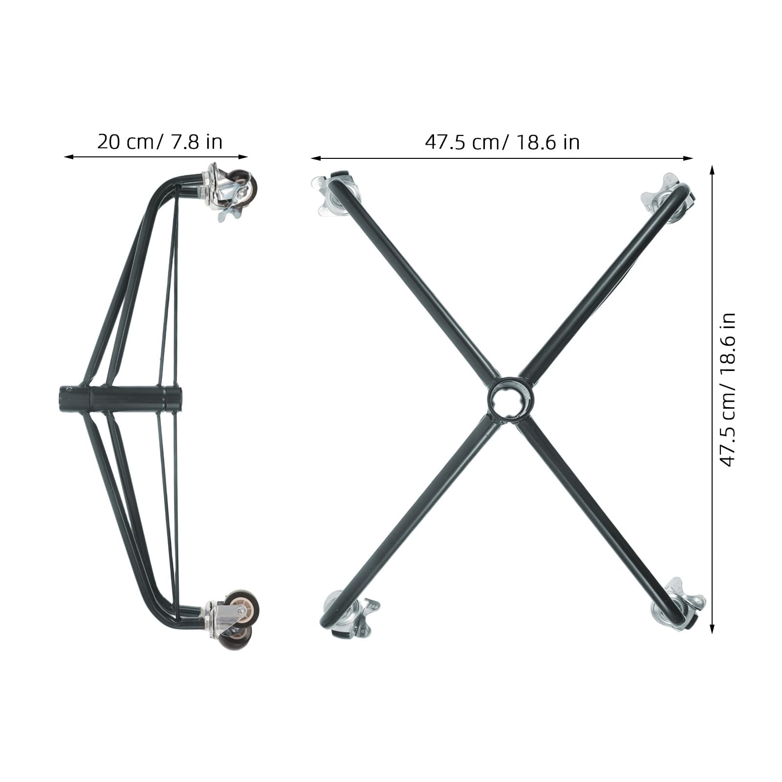 Alasum Soporte con Ruedas para árbol de Navidad, de Metal, 18,6 x 7,8 pulga