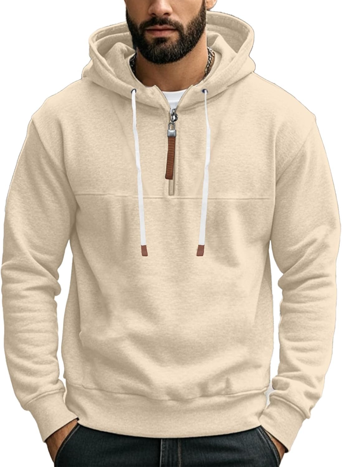 Men’s Fashion Hoodies Pullover Casual Sweatshirt Drawstring Quarter Zip Hoodie Men’s Fashion Hoodies Pullover Casual Sweatshirt Drawstring Quarter Zip Hoodie