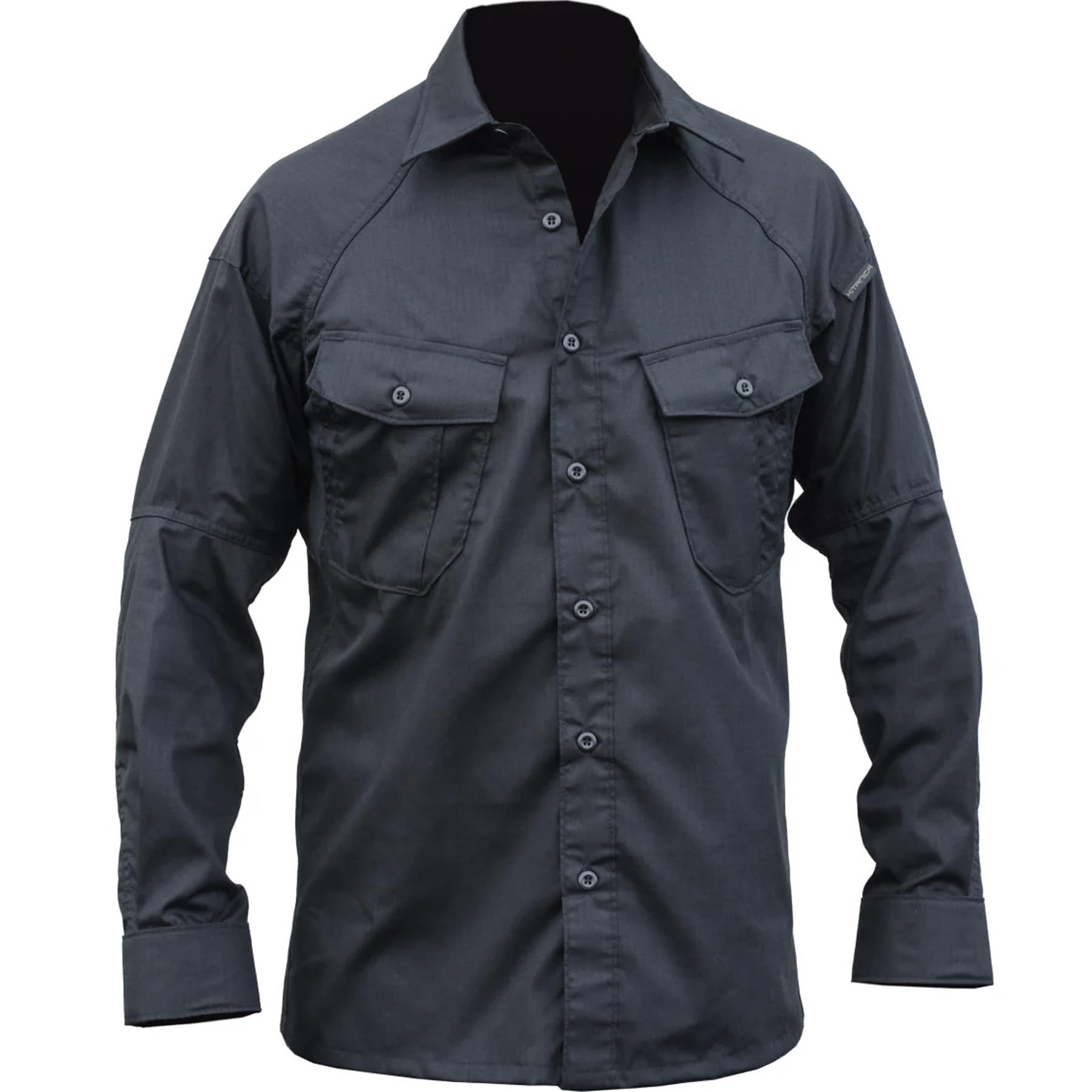 Kitanica Men's LWV Long Sleeve Vented Shirt - Breathable Durable Rip Stop Athletic Versatile Button Down with Chest Pockets
