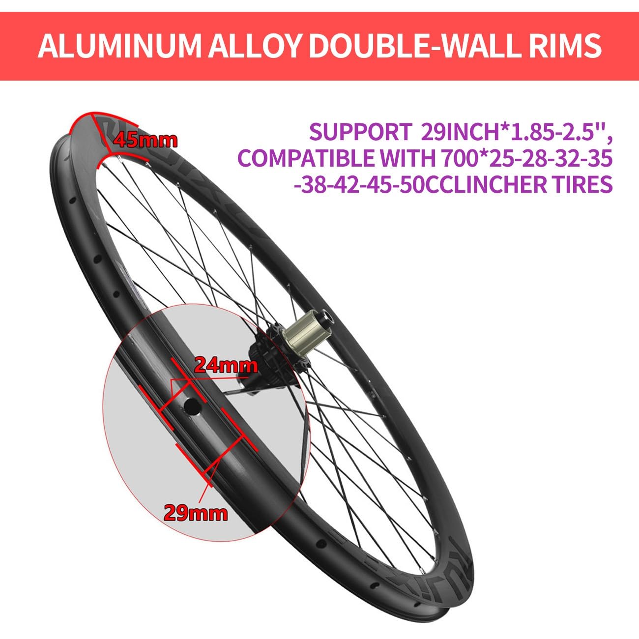 29" Set Di Ruote MTB Boost 110/148mm Ruote Del Freni A Disco Per Bici Da Strada/ibrida