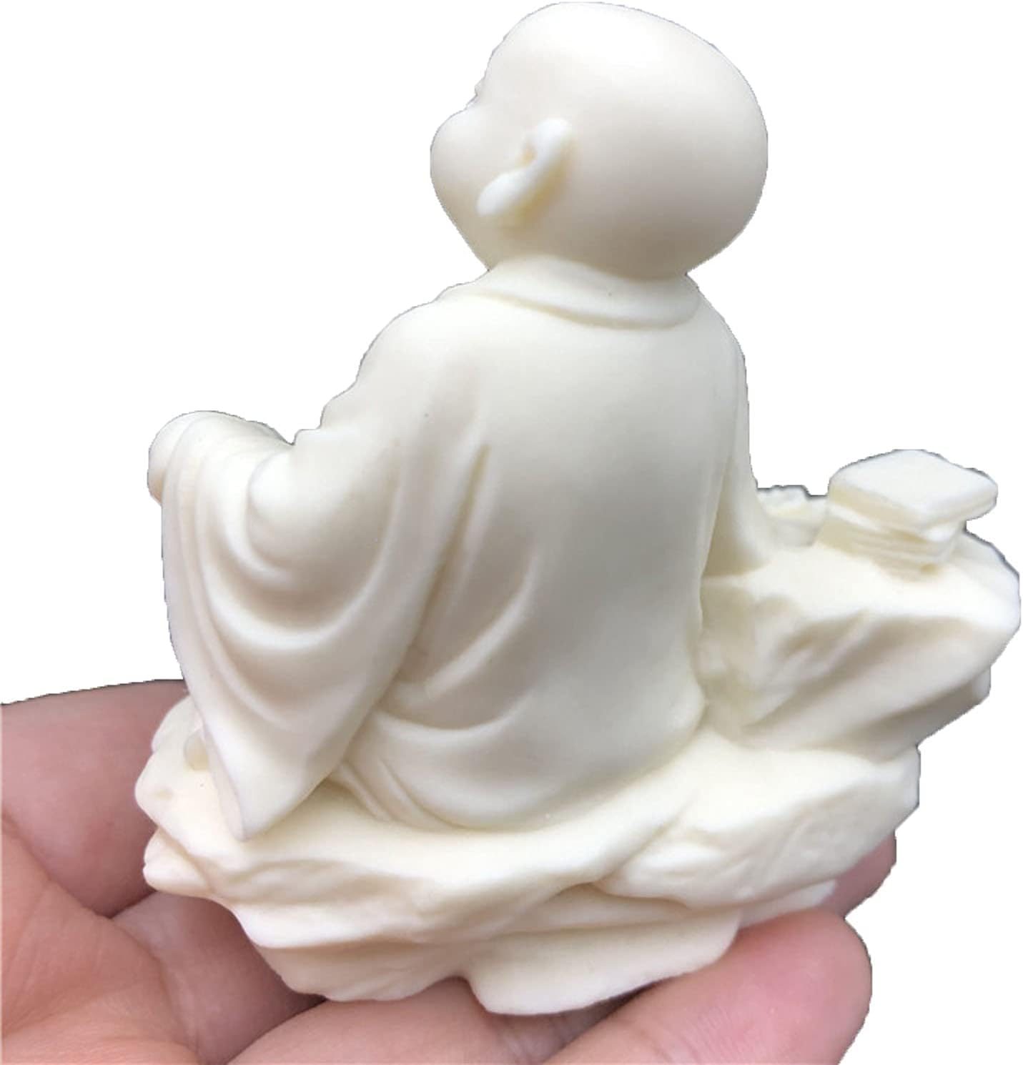 statuetka Buddy, Mały mnich posąg Buddy miniaturowa ozdoba na biurko szczęśliwego