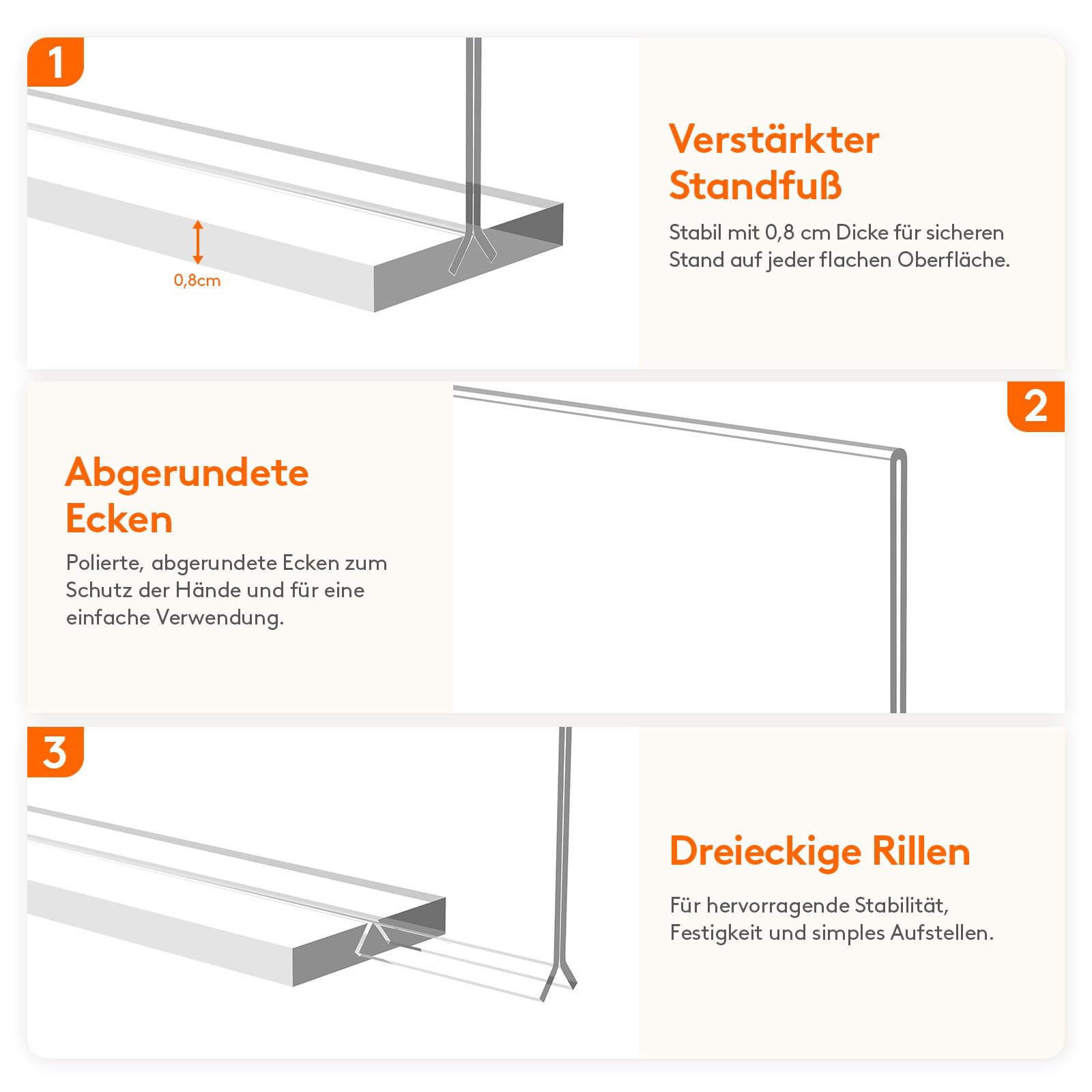 Lifewit 6 Pack Aufsteller A4, Acryl Tischaufsteller Schilderhalter, Vertikaler doppelseitiger Ständer, Klarer Tischschildhalter, Flyer Display für Empfang Büro Geschäft Restaurant Hotel, 30 x 21 cm