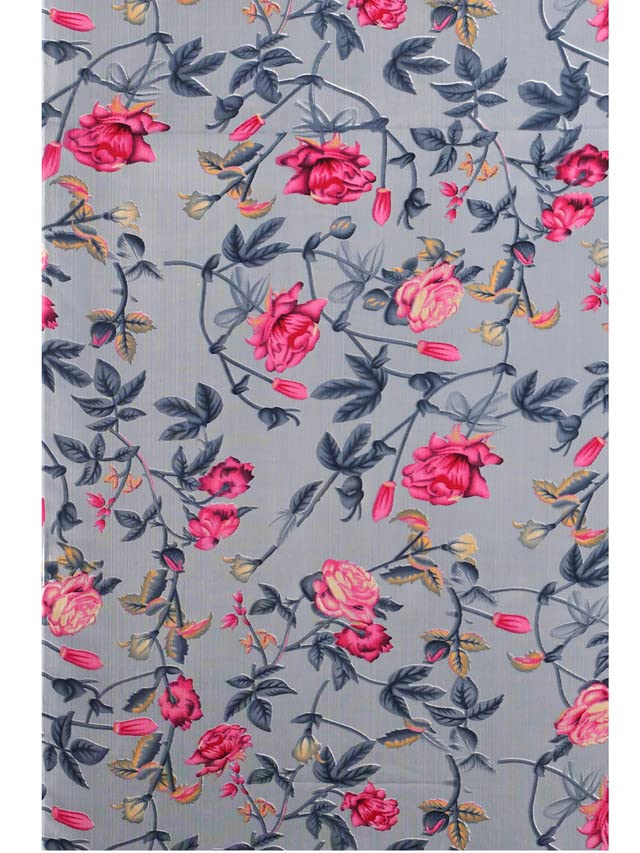 Image of Women's Floral Printed Georgette Saree with Unstitched Blouse Piece