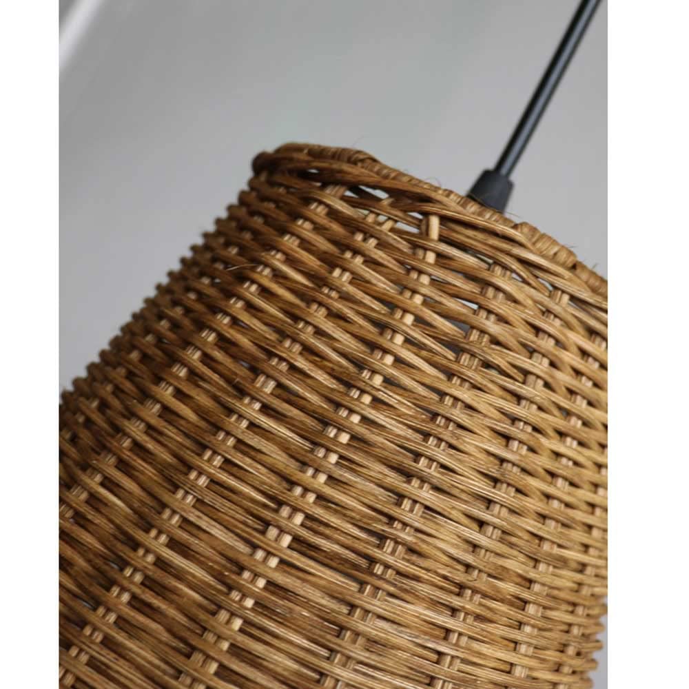 Lámparas Colgantes De Techo con Isla De Cocina Lámpara De Araña Tejida A Mano De Ratán Lámpara Tejida De Bambú Vintage Accesorios De Iluminación De Mimbre De Montaje E27 para Comedor, Granja