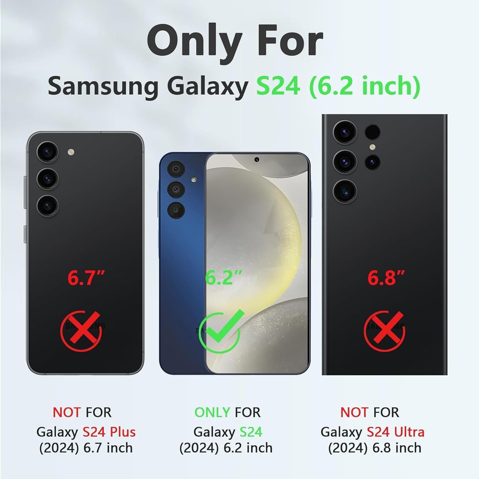 Wireless Charging Case for Galaxy S24 , Upgraded 10000mAh Rechargeable Portable Charging Case Compatible with Galaxy S24 5G (6.2 inch) with Carplay Extended Battery Pack Charger Power Case (Black)