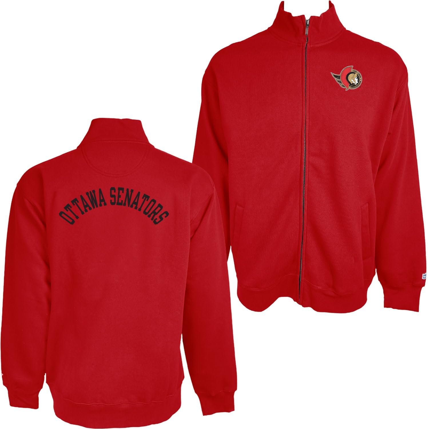 Blue 84 NHL Officially Licensed Full Zip Sweatshirt Twill Embroidery Front/Back