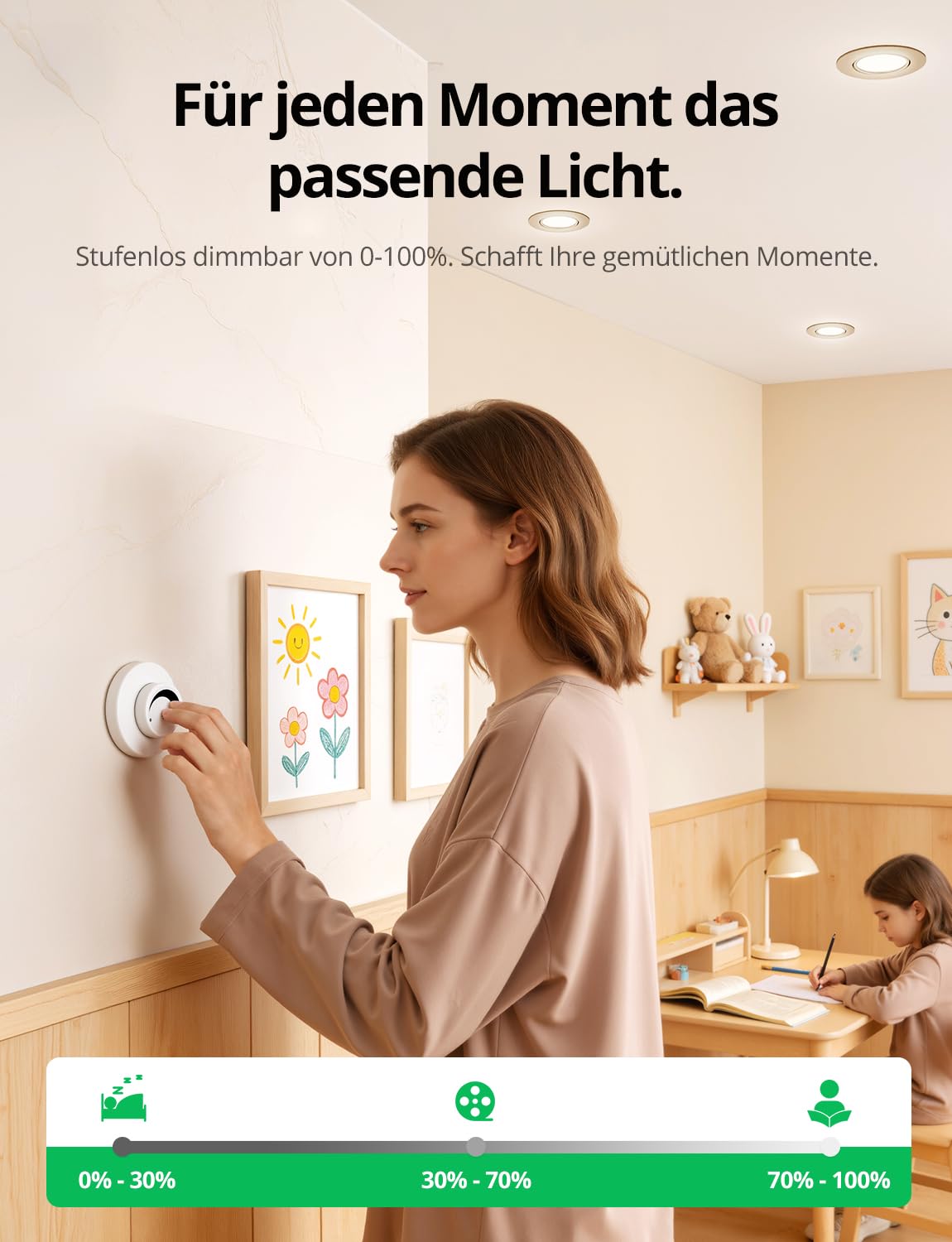 BOJIM LED Spots Deckenspots 230V 7W, Einbaustrahler dimmbar IP44, Metall Nickel 68mm Lochmaß, Warmweiß/Kaltweiß/Neutralweiß, für Bad Küche Wohnzimmer, 10er Set