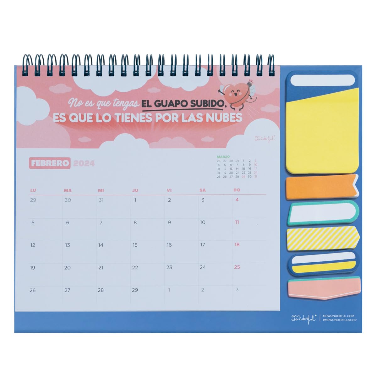 Mr.Wonderful 2024 Desktop Calendar, You and Me Let's Do Great Things, 18 x 2 x 24, multi-coloured - Image 4