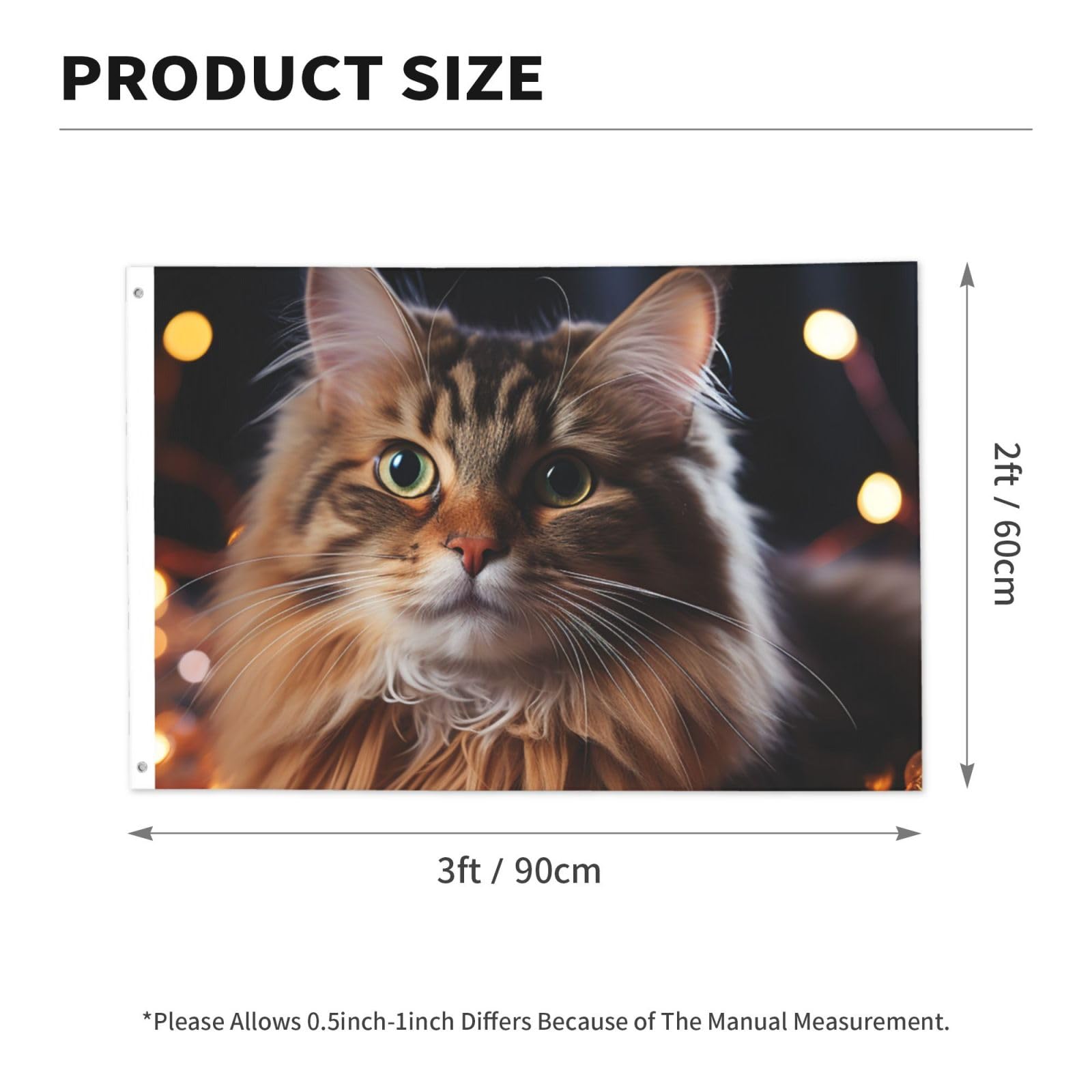 Valentinstags-Flagge Mit Katze & Smoking – 90x150 Cm, Doppelseitig, Wetterfest | Für Garten, Haus & Deko | Mit UV-Schutz