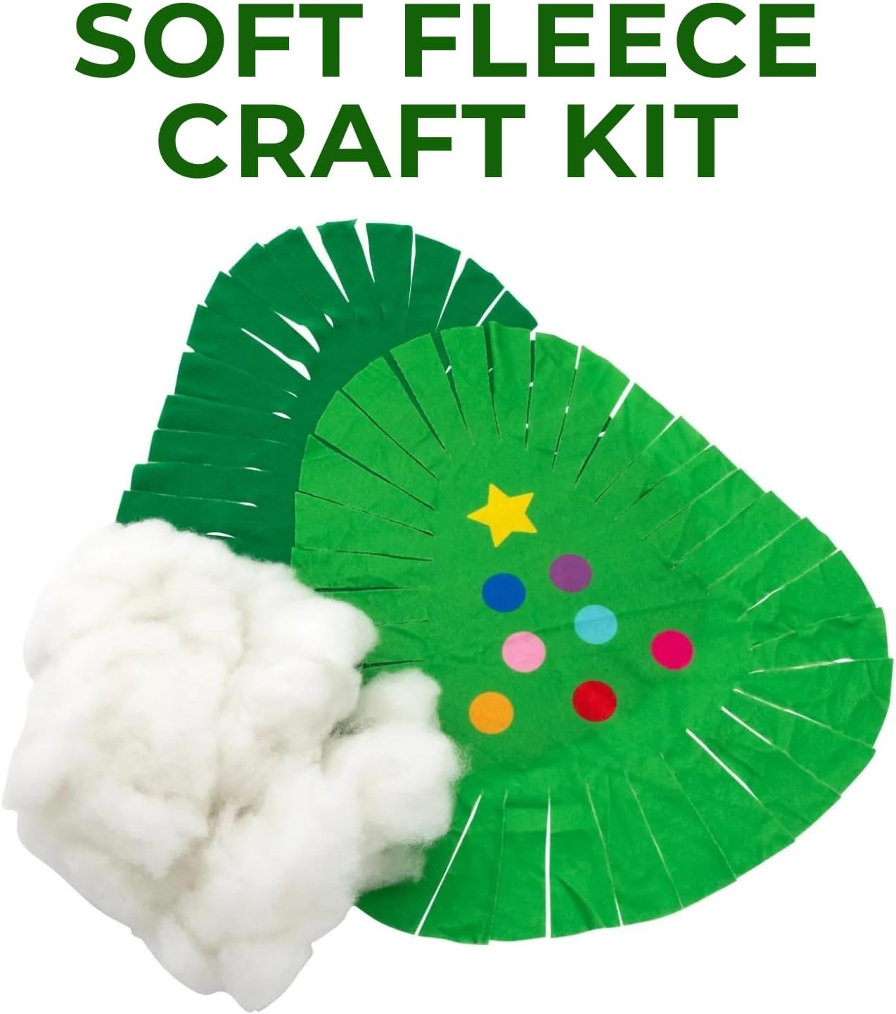 Fun Express 13 3/4" x 15" Christmas Tree Fleece Tied Pillow Craft Kit - Makes 6