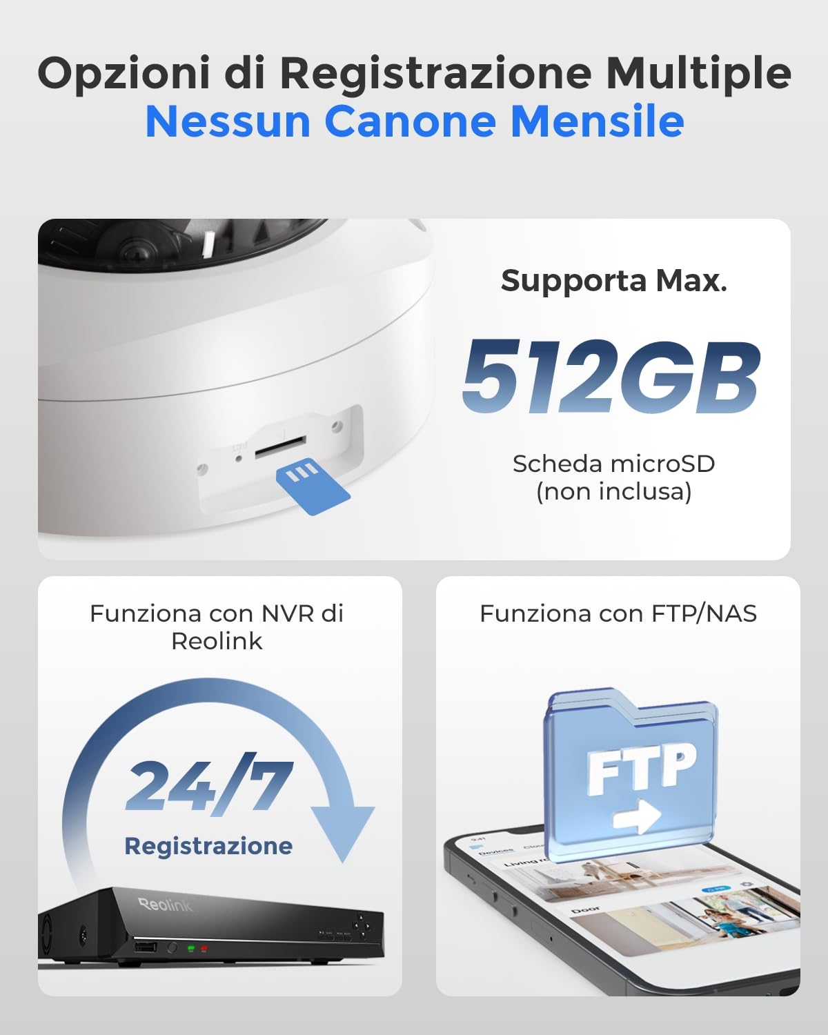 Reolink 4K PoE Telecamera Esterno, 5X Zoom Ottico, IK10 Antivandalo, Audio Bidirezionale, Faretti per Visione Notturna a Colori, Rilevamento di Persona/Veicolo/Animale, Time-Lapse, RLC-843A