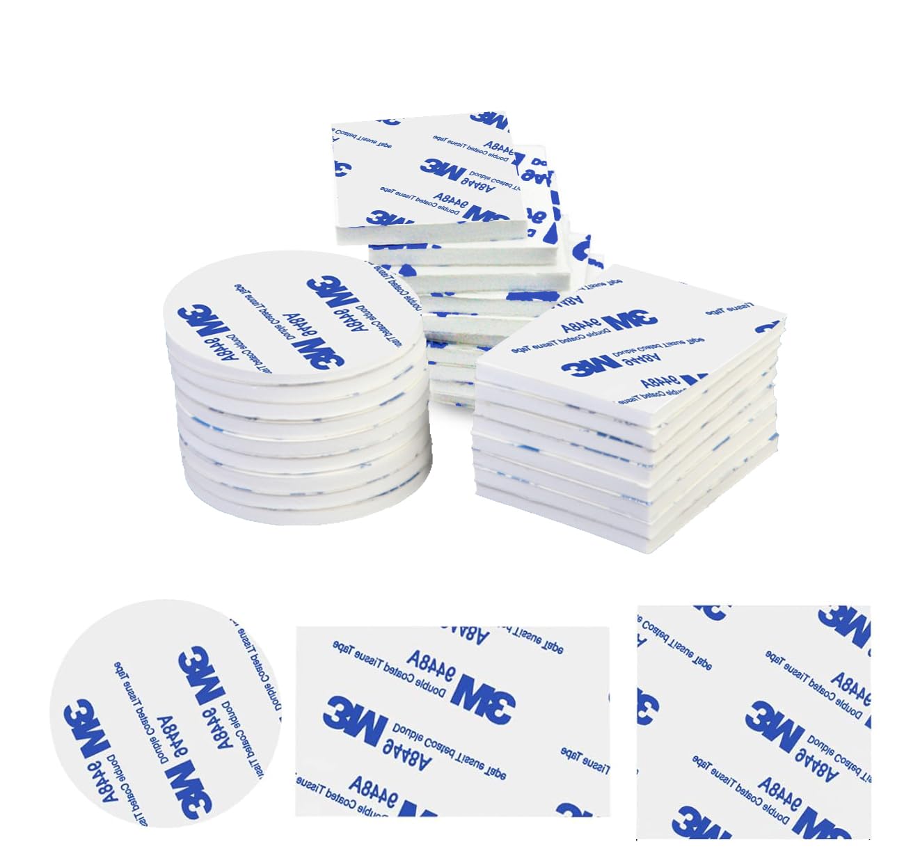 60pcs Double Sided Sticky Pads, 3M Double Sided Foam Tape Self Adhesive