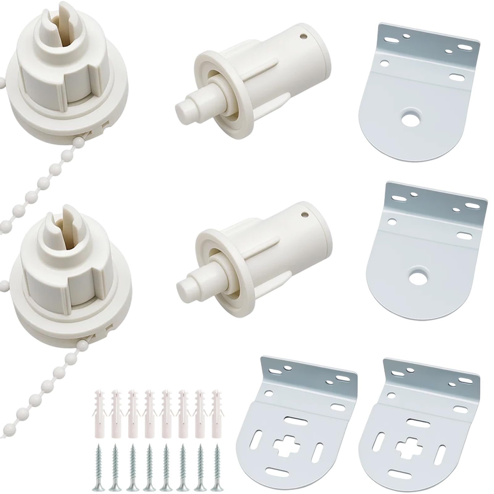2 Sets 32mm Roller Blind Fittings Kit, Roller Blind Brackets, Roller Blind Spares, Roller Blind Chain Connectors