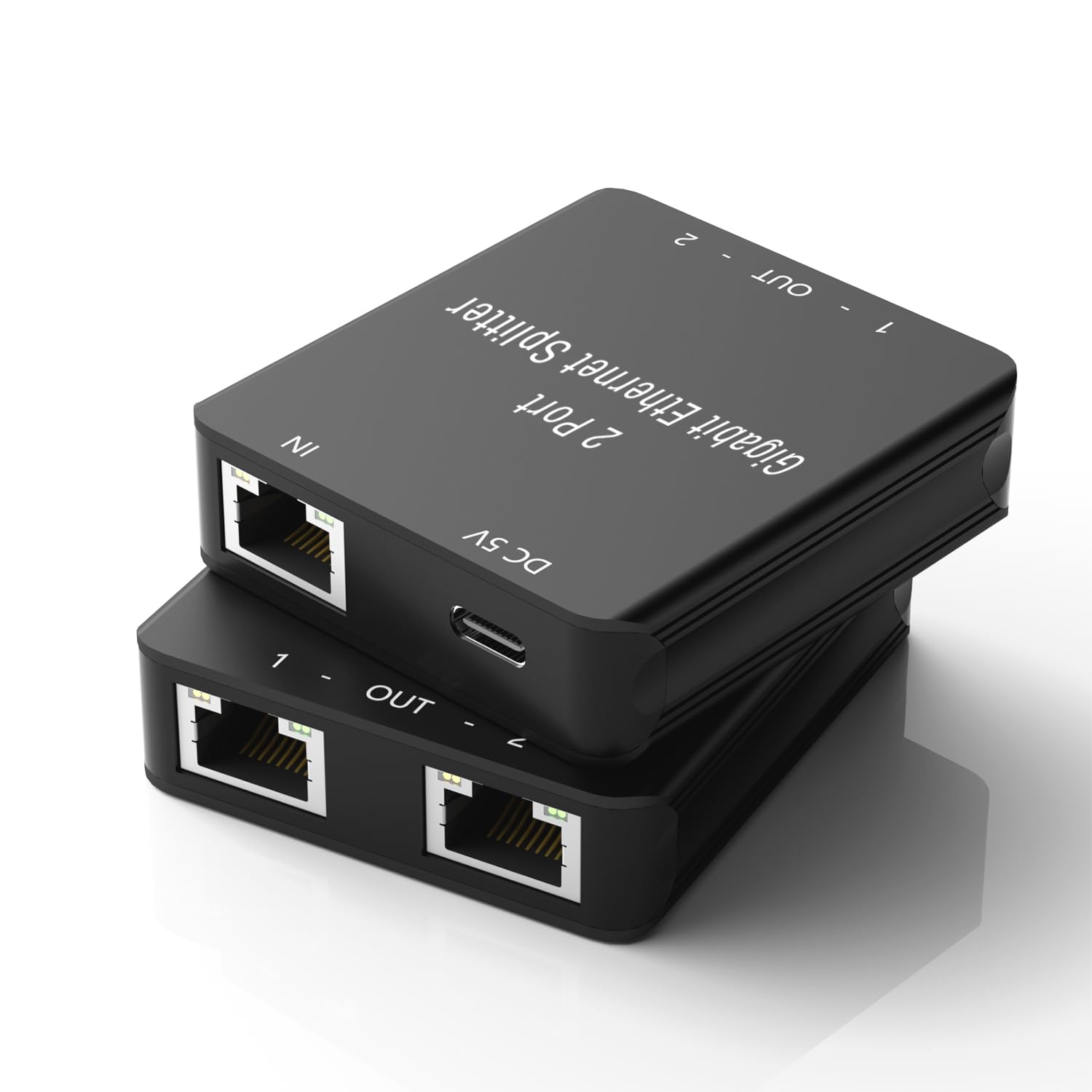 Répartiteur Ethernet RJ45 haute vitesse 1000 Mbps réseau 1 entrée 2 sorties (2 appareils en réseau simultanément) Coupleur Ethernet RJ45 pour câbles Internet Cat5/Cat5e/Cat6/Cat6a/Cat7/Cat8