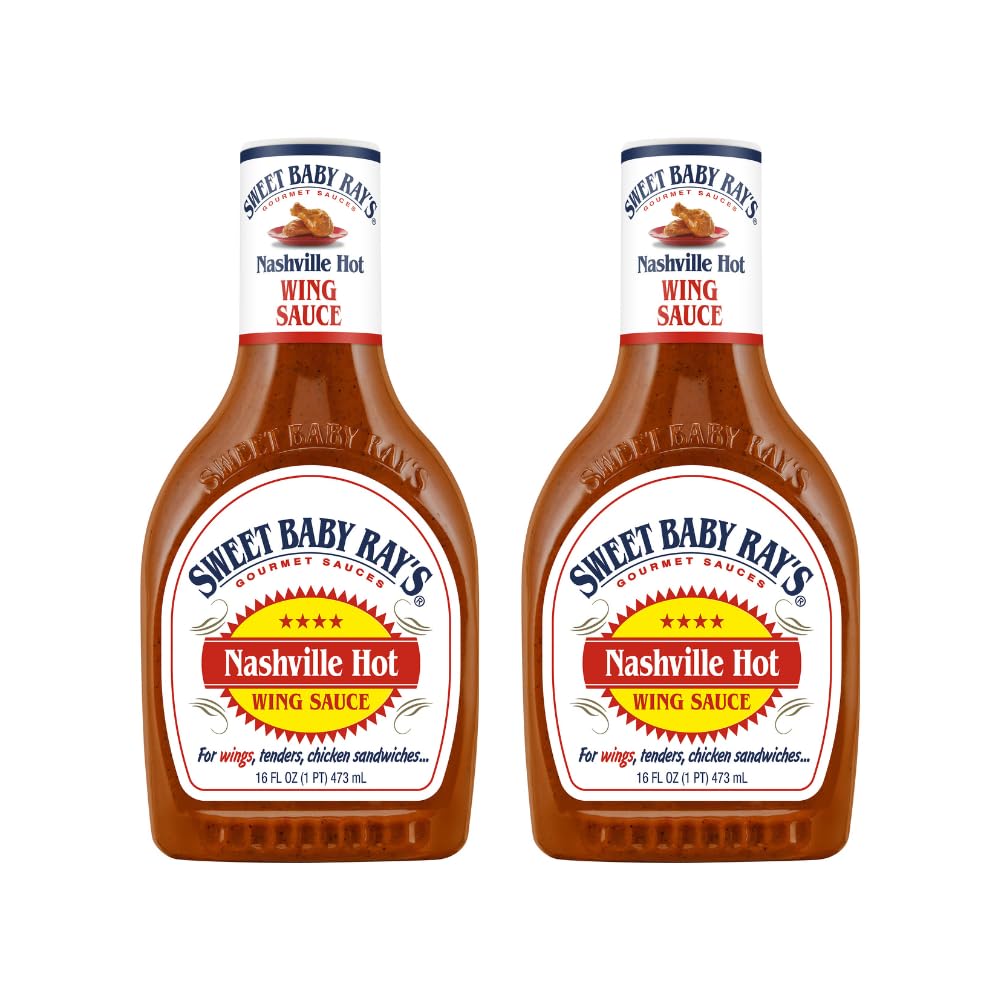 Sweet Baby Ray’s Nashville Hot Wing Sauce,16 Fl Oz (Pack of 2)