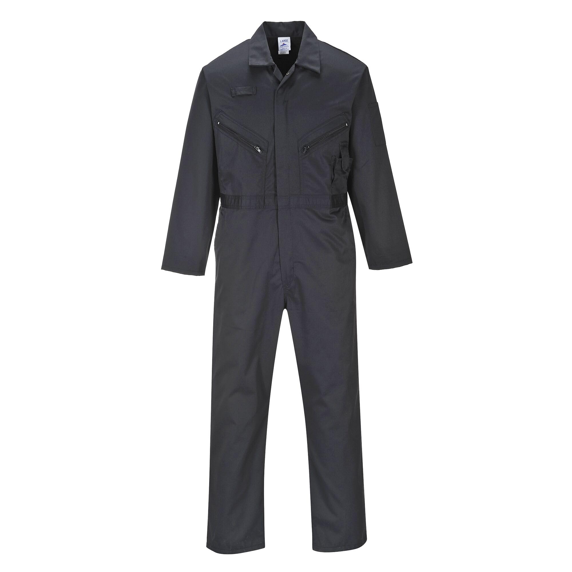 Portwest Black Liverpool Zip Coverall - Small Regular