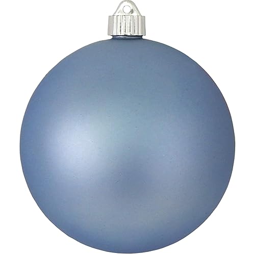 Miniatura 2 de Christmas By Krebs - Adornos de plástico para exteriores, bolas ultravioleta para colgar en el árbol, 6 pulgadas, azul Arctic Chill, 2 unidades