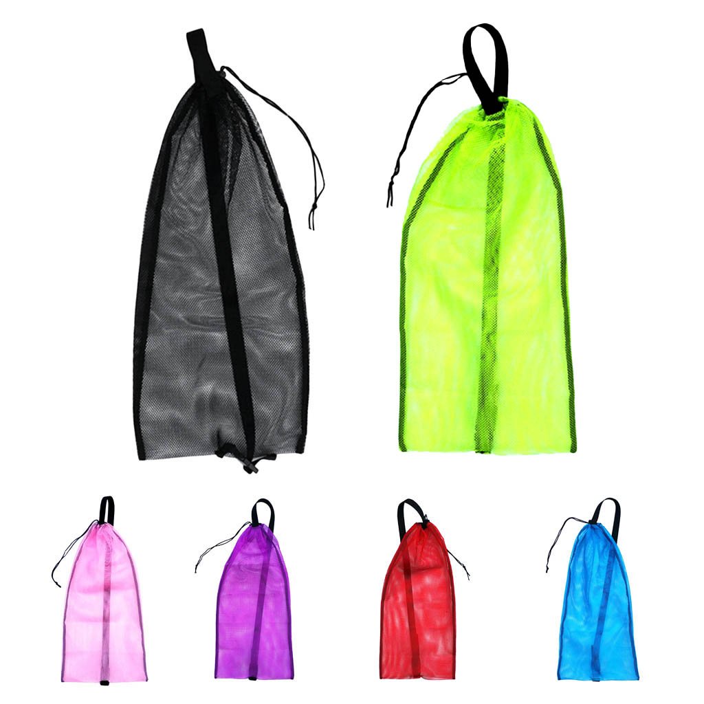 Sharplace Netzbeutel Mesh Kordelzug Tasche Netztasche Flossentasche für Tauchen Schnorcheln Schwimmen Ausrüstung, Rosa