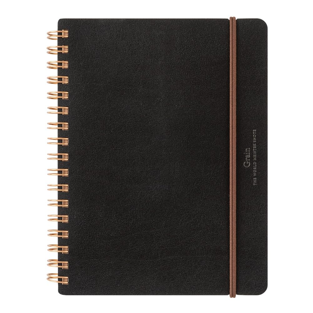 Grain Paper B6 Noir - Carnet de notes noir à couverture texturée élégante - 8