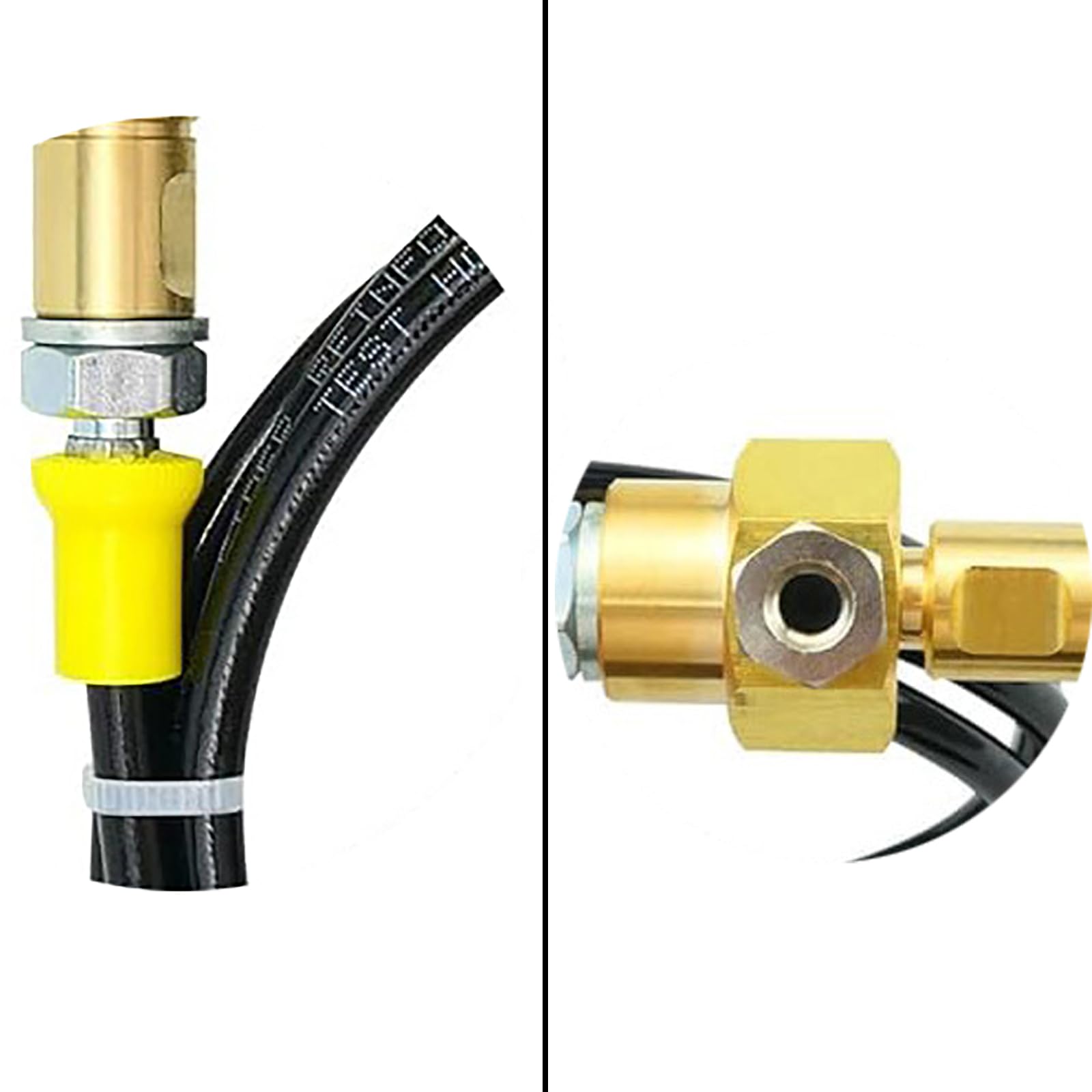 Manguera de CO2 1.5m W21.8-14 DIN477, Adaptador de Tanque de CO2 con Manómetro de 3500 PSI y Válvula de Alivio de Presión para Estaciones de Llenado de CO2 y Suministro de Argón y Nitrógeno