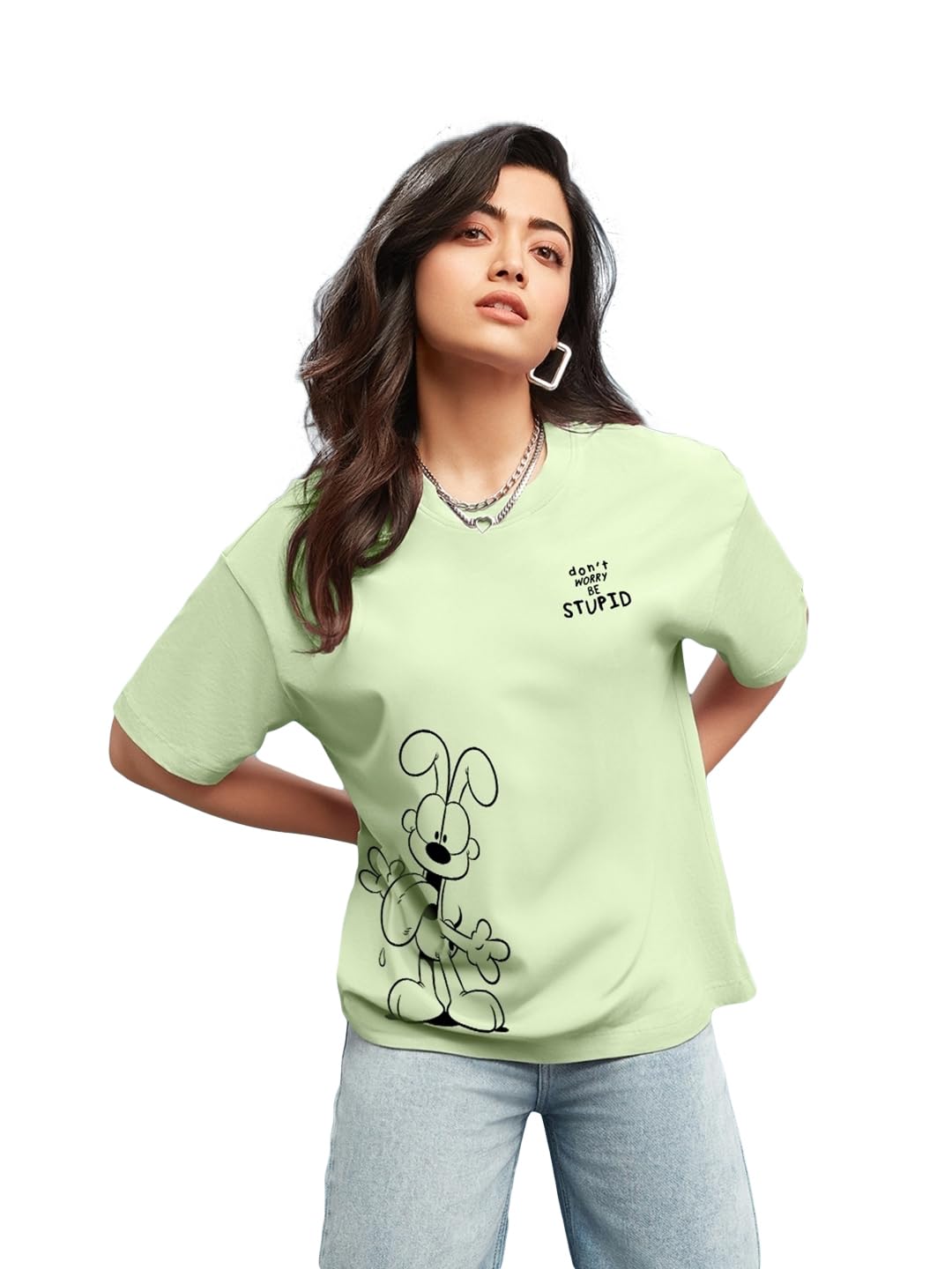 BewakoofWomen's Graphic Oversized Fit T-Shirt