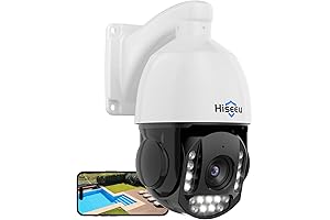 Hiseeu 360°&30X Optical Zoom 4K 8MP PoE PTZ Security Camera
