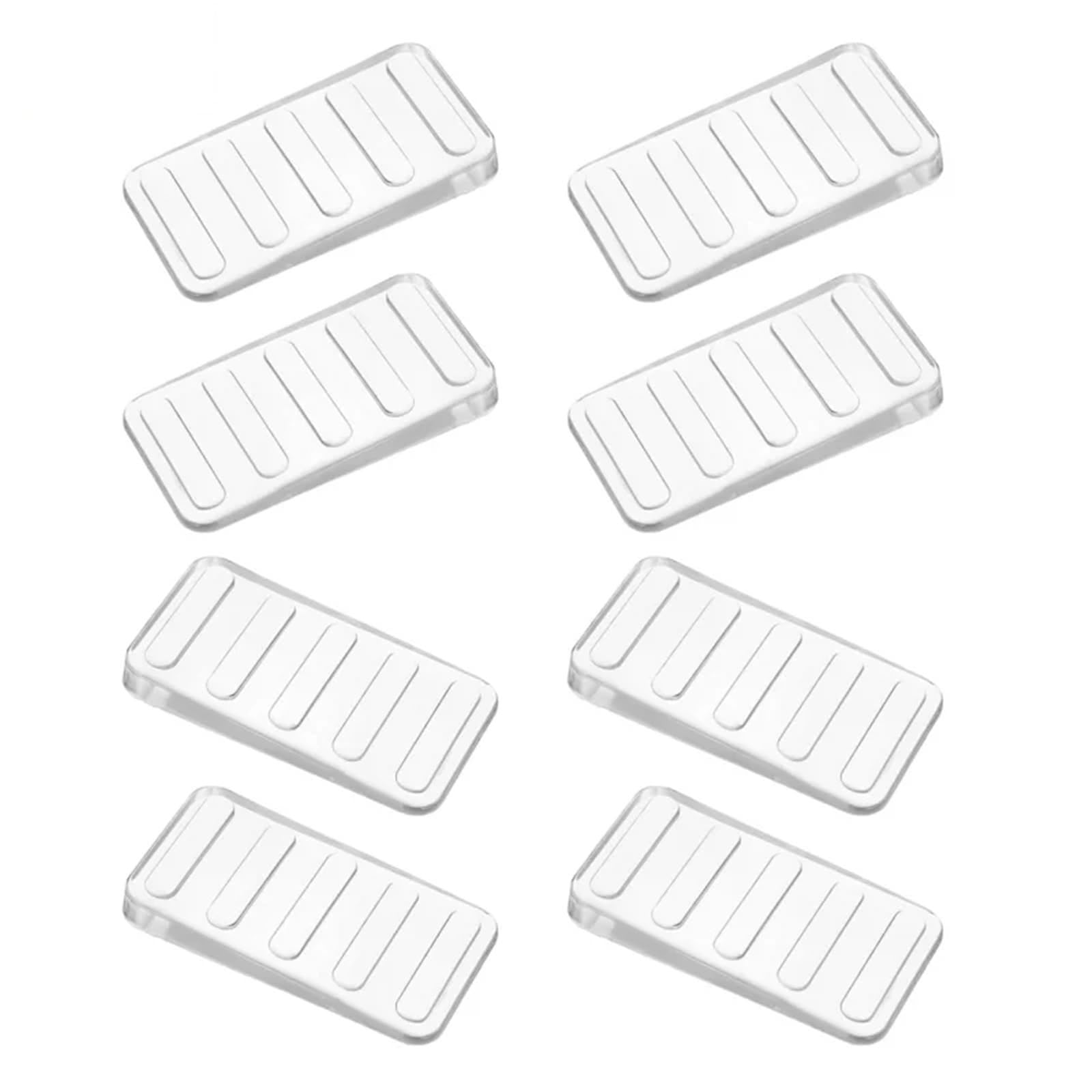 Wedges 8 Pcs Leveling Shims, Clear Plastic Wedges For Level Uneven Home Furniture,Toilet,Bed,Table,Appliance,Non Slip Texture Levelers