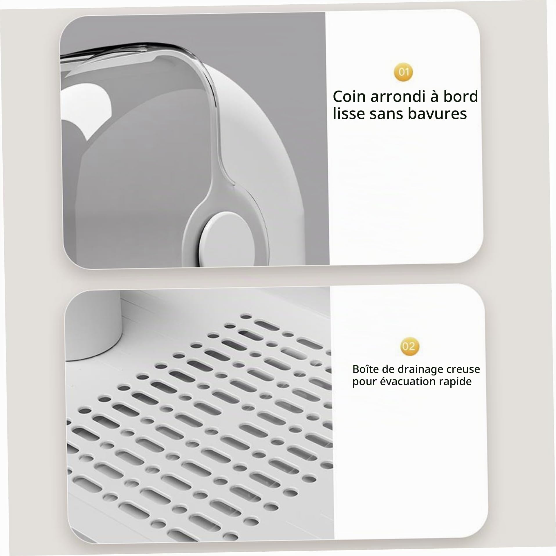 Rangement Pour Biberons Grand Organisateur De Biberons Avec Couvercle Et Bac De Vidange Amovible Support De Séchage De Biberons Portable Anti-Poussière Organisateur De Rangement Pour Biberons