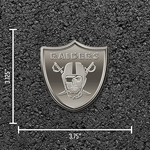 Image of Rico Industries NFL Football Standard Oval Antique Nickel Auto Emblem for Car /Truck /SUV