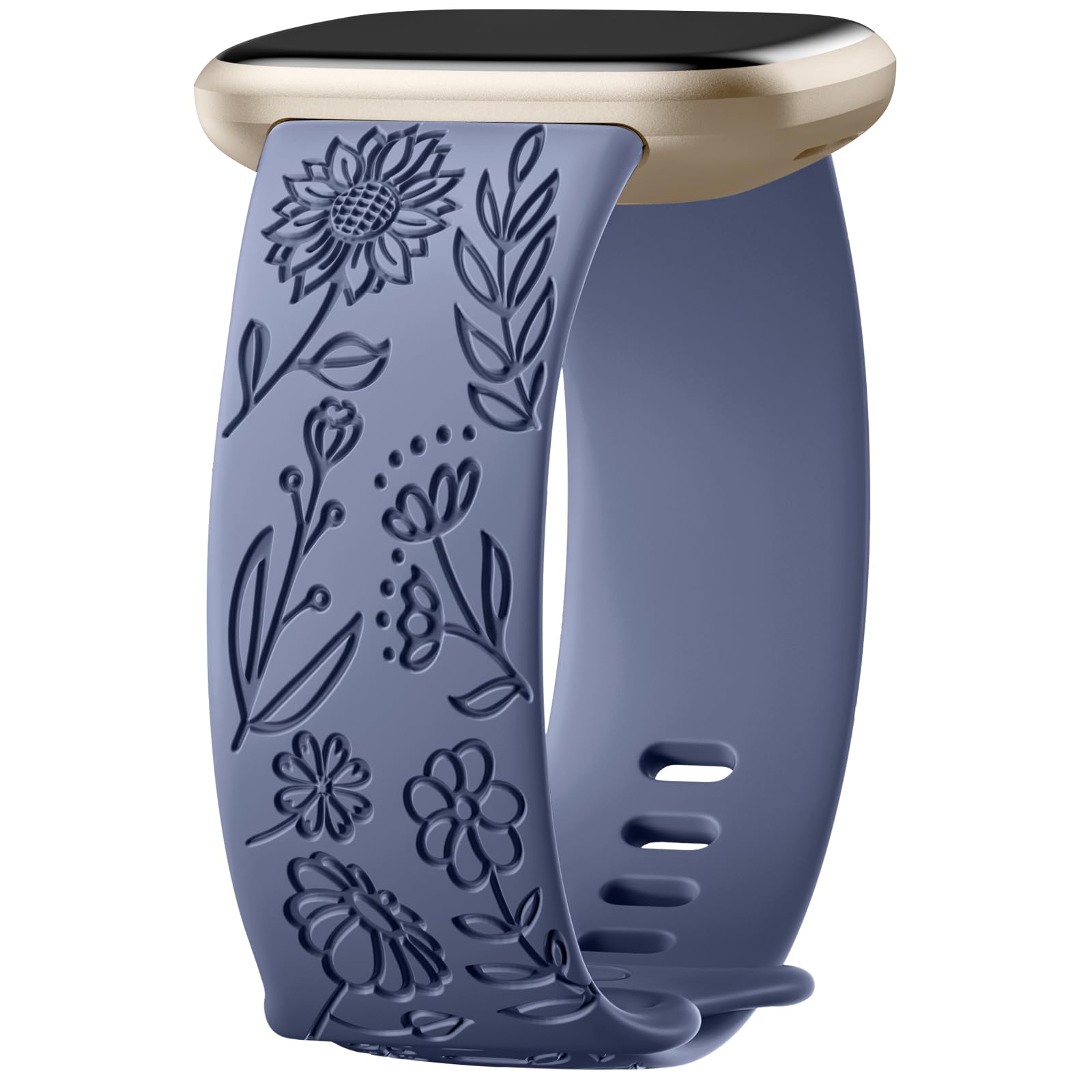 Oielai Cinturini Girasole Compatibile con Fitbit Versa 3/Fitbit Versa 4/Fitbit Sense/Fitbit Sense 2 Cinturini Donne, Cinturino in silicone morbido per Versa 3/Versa 4/Sense 2/Sense
