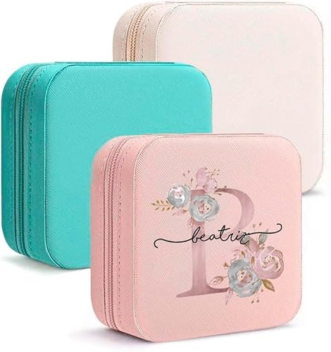 Joyero mujer personalizado regalo mujer, con nombre y incial con flor, Organizador de joyas para anillos, collares, pendientes, Regalo niña, regalo cumpleaños, regalo comunión Joyero mujer personalizado regalo mujer, con nombre y incial con flor, Organizador de joyas para anillos, collares, pendientes, Regalo niña, regalo cumpleaños, regalo comunión